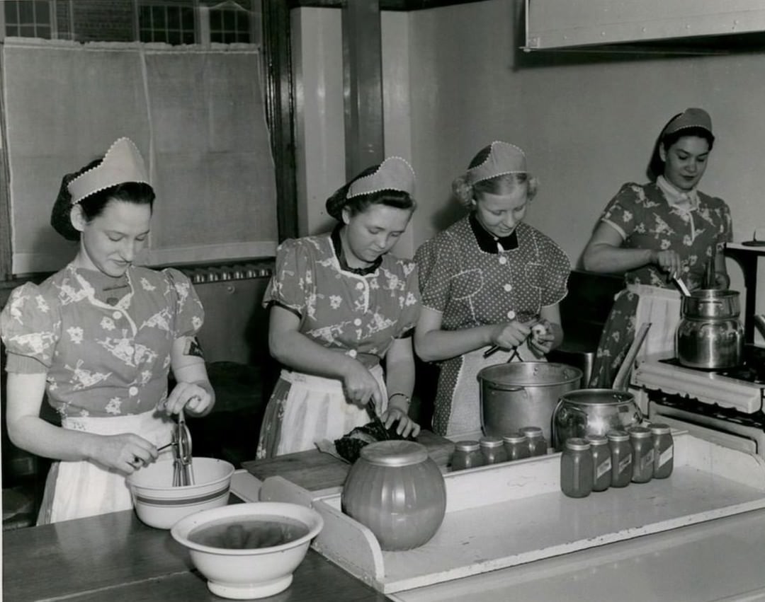 Homemaking Class At Mckee Vocational School, Named For Ralph R. Mckee After His Death, 1940.
