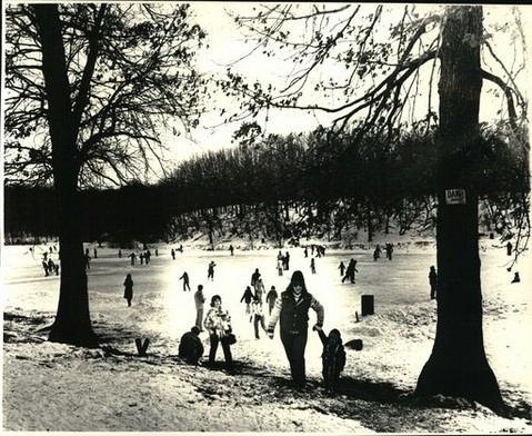 Winter Skating At Martlings Pond, 1981.