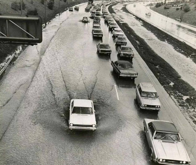 Brooklyn-Bound Side Of The Staten Island Expressway, 1971.