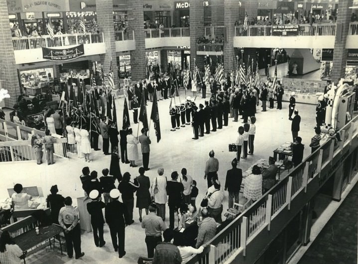 Representatives Of 26 Staten Island American Legion Groups Celebrate Veterans Day At The Staten Island Mall, 1978.