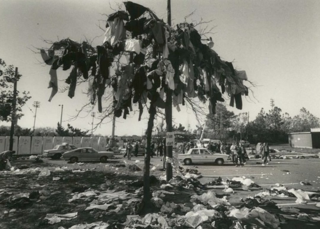 Clothing Discarded By Marathon Runners At The Race'S Staging Area At Fort Wadsworth, 1988.