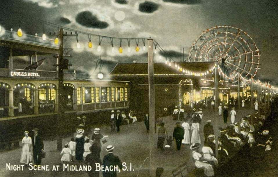 Night Scene At Midland Beach, 1910