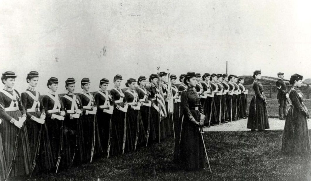 Us Women Cadets At Fort Wadsworth, 1889.