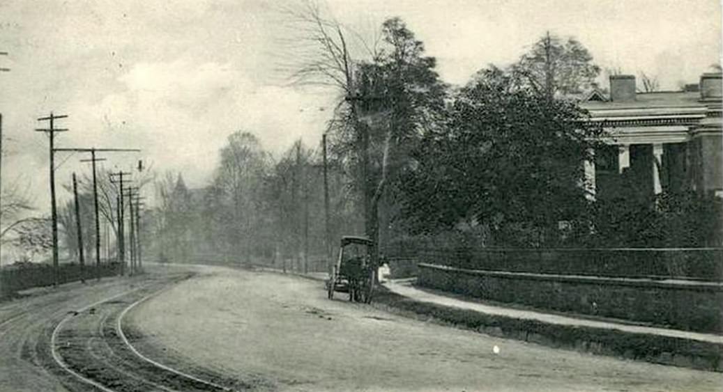 Looking Toward St. George From A Bend In The Road On Richmond Terrace In New Brighton, 1920S