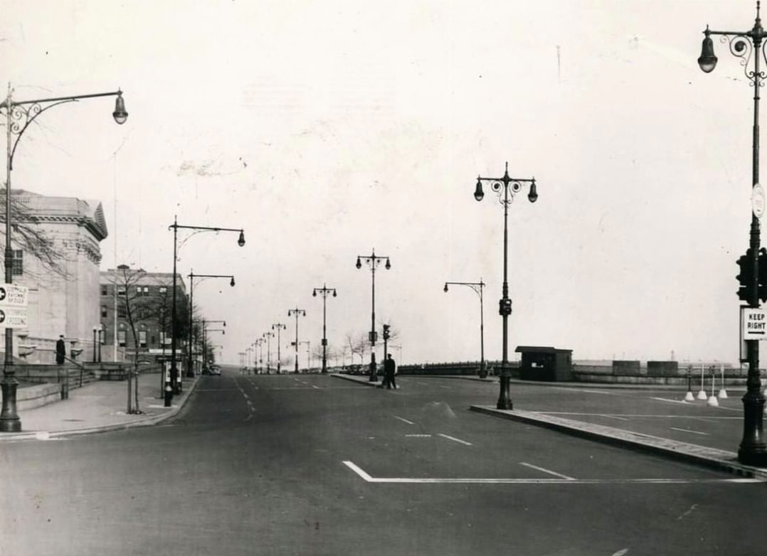 Richmond Terrace Deserted During An Air Raid Drill,1952.