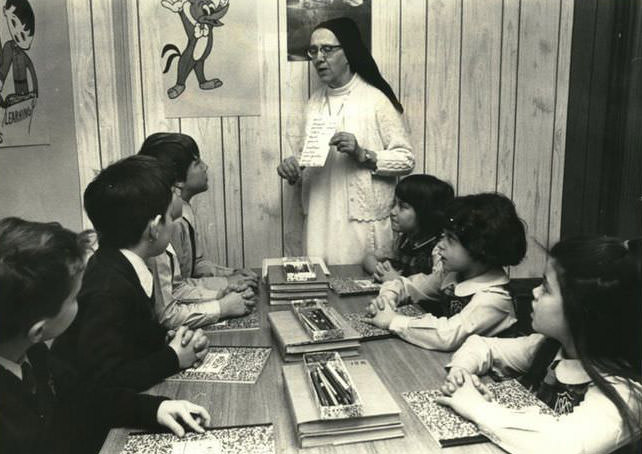 Vocabulary Lesson With Second-Grade Students At St. Rita'S School, Meiers Corners, 1981.
