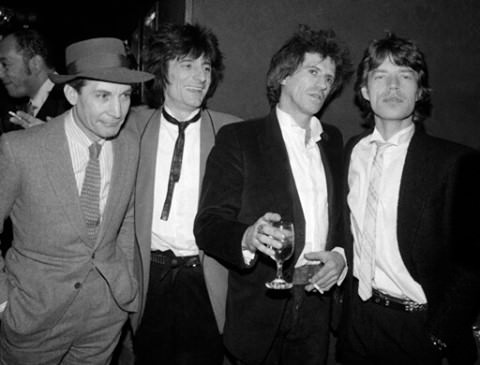 Members Of The Rolling Stones Celebrate Film Opening, Charlie Watts' Passing, New York, 1983.