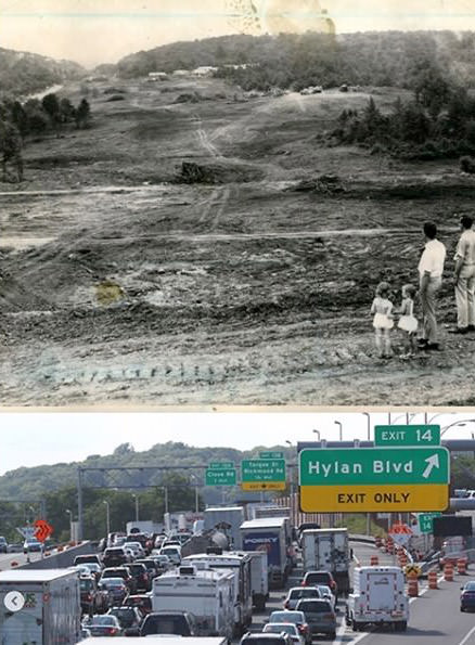 Staten Island Expressway Construction, Circa 1962, And The Expressway Today