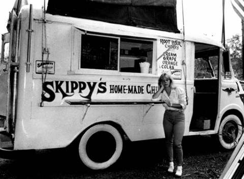Dawn Bellach Near The Original Skippy'S Truck, Staten Island, 1984.