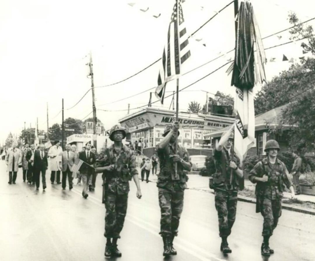 U.s. Soldiers Lead Memorial Day Parade In West Brighton, 1984