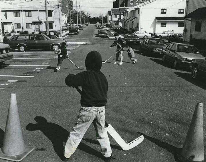 Neighborhood Kids Turn A Parking Lot Into A Hockey Court, Willowbrook, 1989.