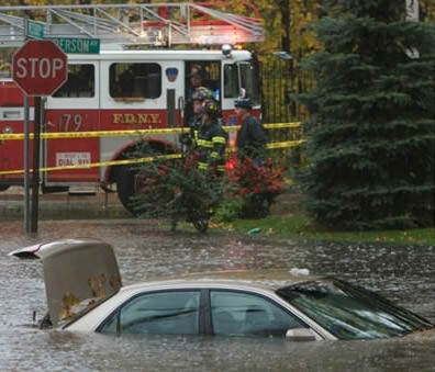 Flash Flood At Henderson And Westbury Avenues, 2006.