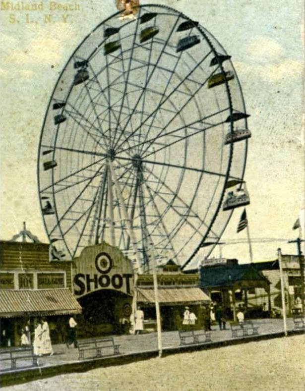 The Ferris Wheel At Midland Beach, Early 1900S.