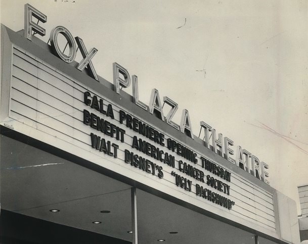 Fox Plaza Theater'S Grand Opening With Joan Crawford, Became A Twin In The Late 1970S, Circa 1966.