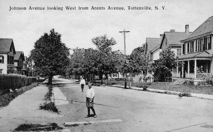 Johnson Ave., Tottenville, Site Of Town'S First Library And Tottenville Hat Works; Hat Works Operated Until 1927.