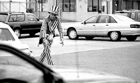 Tax Day Is Today, Monday, May 17, This Year; But On April 15, 1996, Uncle Sam Was Recruited To Direct Traffic At Manor Road Post Office, 1996.