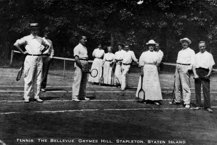 Early Tennis On Staten Island: &Amp;Quot;The Bellevue,&Amp;Quot; Once The Cunard Estate On Grymes Hill, Courtesy Of Staten Island Museum, 1920S.