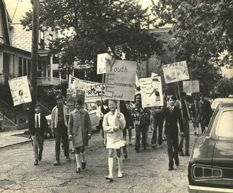 Sixth-Grade Pupils At Ps 30 Marching For Earth Day, Staten Island, 1970.