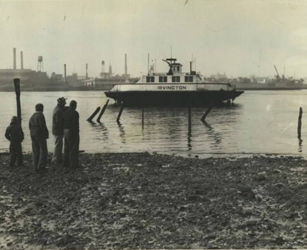 Ferryboat Irvington Used On Line From Tottenville To Perth Amboy, Ceased Operation In 1963