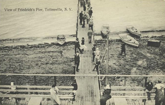 View Of Friedrich'S Pier, Tottenville, Staten Island, 1910S.