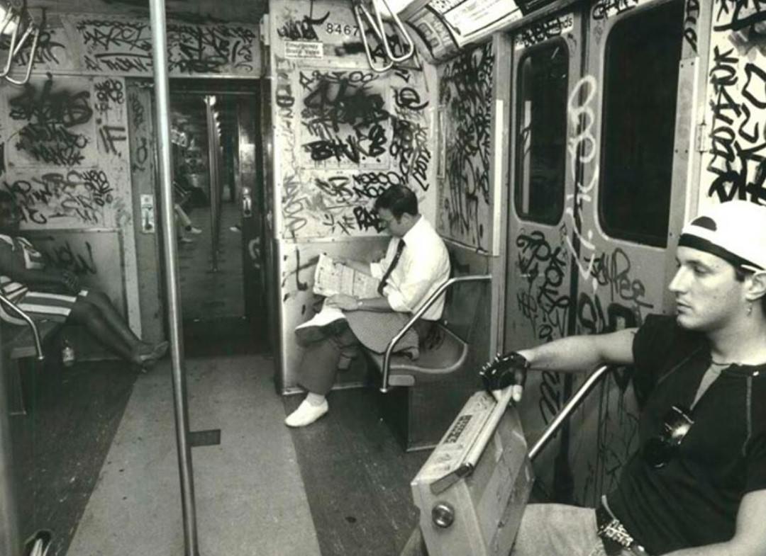 What Do You Find More Interesting: The Graffiti, The Boom Box, Or The Guy'S White Shoes? The Nyc Subway, 1985.