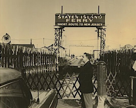 Sign Of The 69Th Street Ferry Between Brooklyn And Staten Island, The Short Route To New Jersey Before The Verrazzano-Narrows Bridge Opened, 1964.