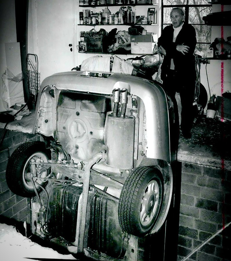 A Todt Hill Man'S Narrow Escape After His Garage Floor Collapsed, Dropping Him And His Car 15 Feet Into His Cellar, 1994.
