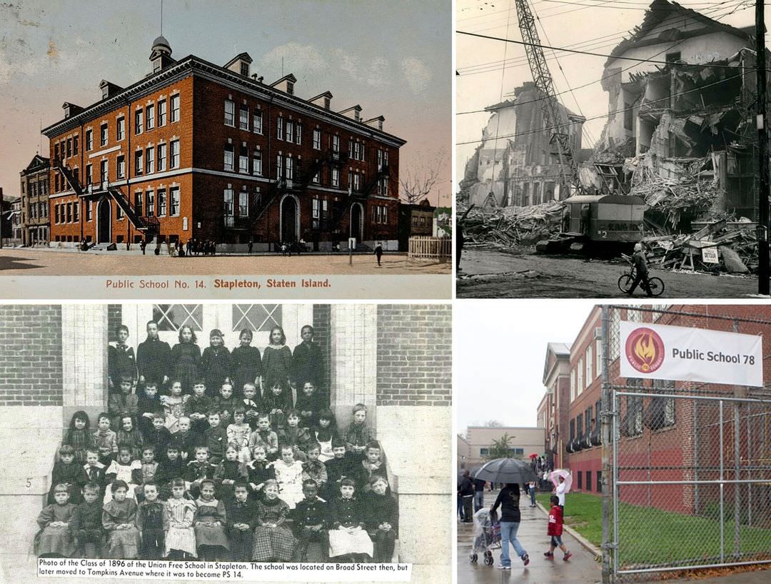 Ps 14 Was Located On Broad Street, Stapleton, Torn Down In 1962, Relocated To 100 Tompkins Avenue, 1962.