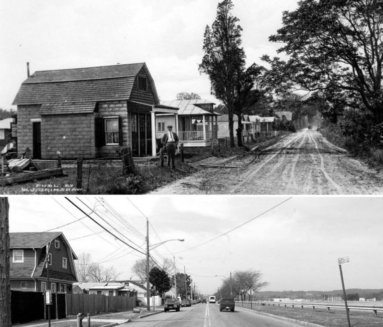 New Dorp Lane, Bungalow Row, 1910 And 2010.