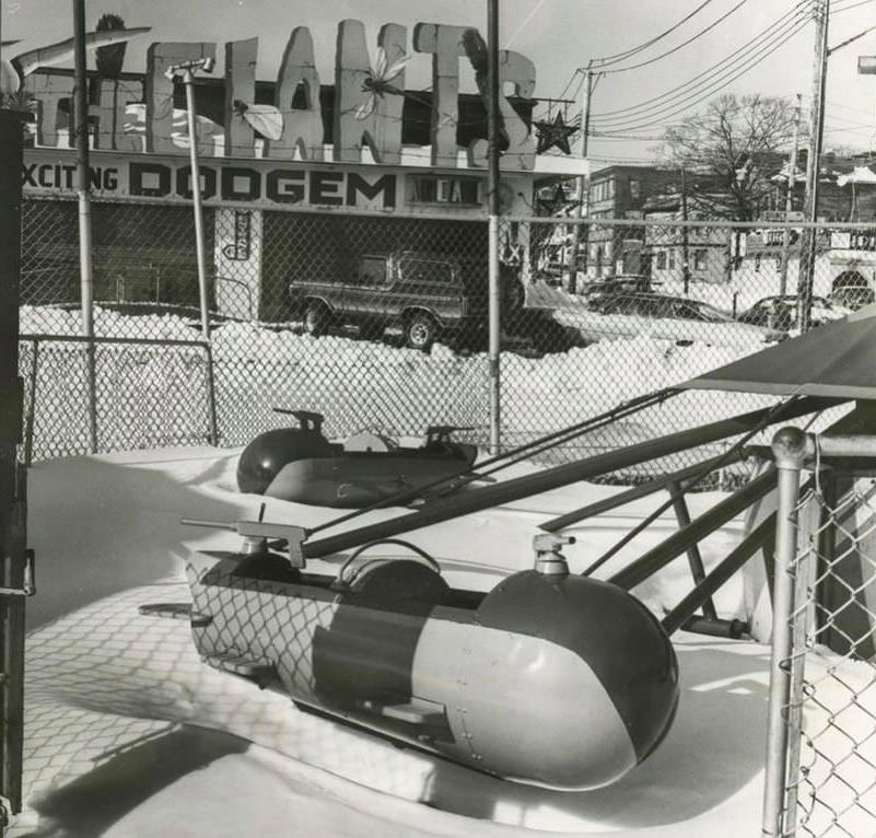 Blizzard Of ‘83 Grounded Planes At South Beach Amusement Park, 1983.