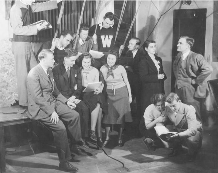 Members Of The Wagner College Drama Club Hold A Rehearsal In The 1950S.