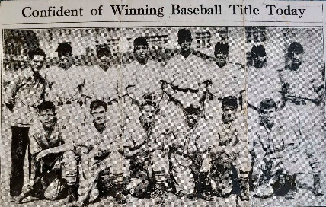 St. Peter'S Baseball Team Reached The Catholic Final In The Late 1930S; Includes Mike Tighe, Jack Casey, Joe Smith, Joe Shields, John Hollywood, John Milnes, 1930S.
