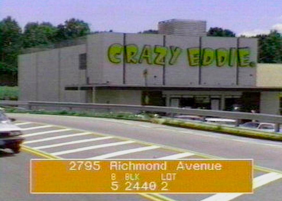 Crazy Eddie'S Located At The Richmond Avenue Shopping Center; Popular Electronics Store, 1980S.