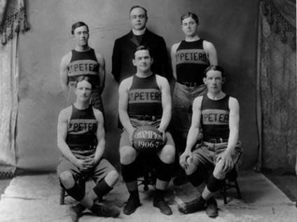 St. Peter'S Boys High School Basketball Champs, 1906-07.