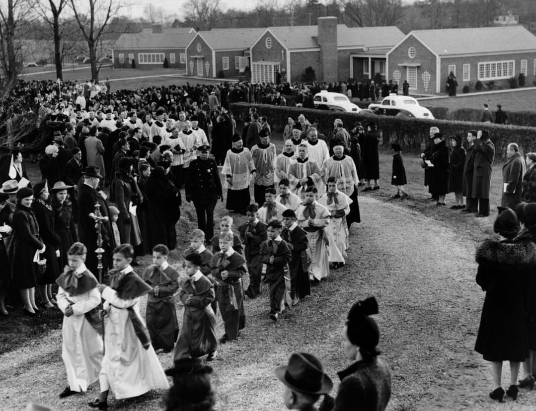 Procession At Mount Loretto, Blessed By Archbishop Spellman, 1940.