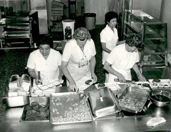 Lunch Workers Ready Food For Hungry Children At Ps 16, 1980.