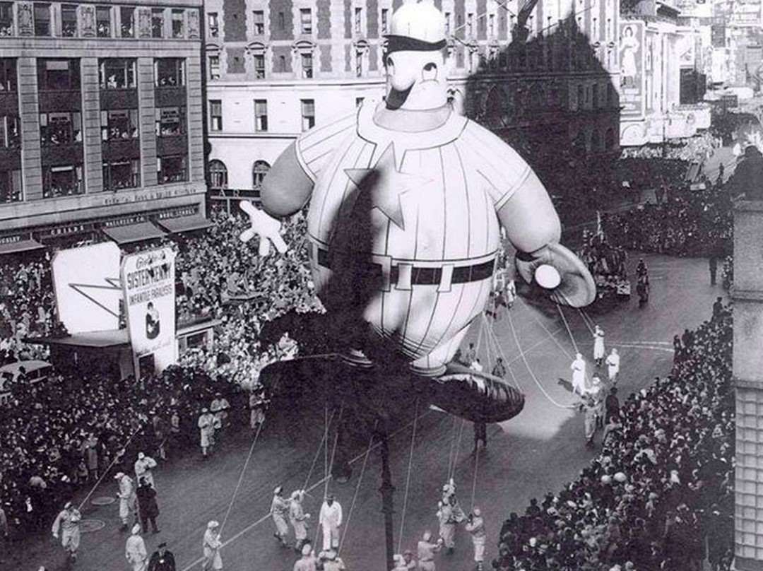 Harold The Baseball Player Balloon Featured In The Macy'S Thanksgiving Day Parade, 1946.