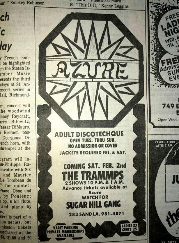 Azure Club In South Beach Hosted Disco And Soul Bands Like The Trammps And The Sugar Hill Gang, 1980