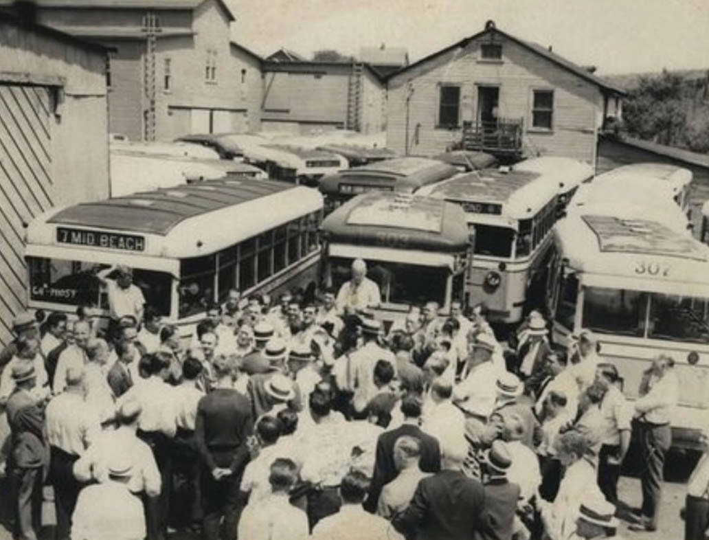 Transit Era Ends With Sale Of Buses From The Tompkins Bus Company, 1937.