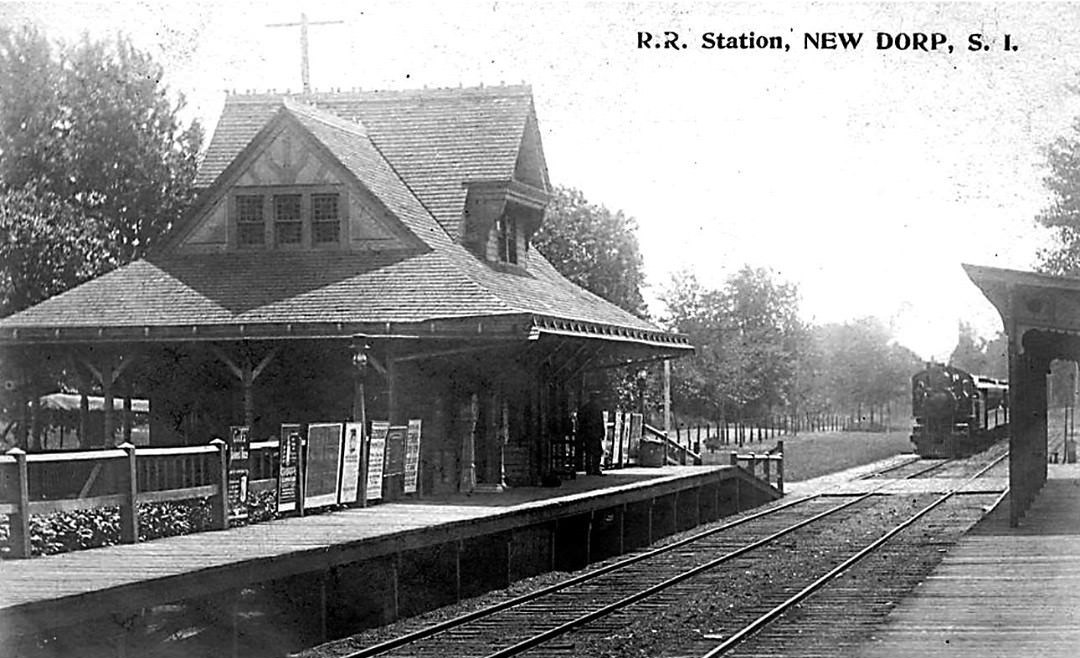 New Dorp Railroad Station, Circa 1900S.