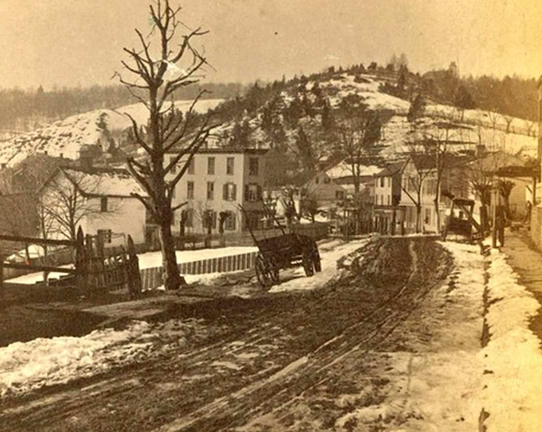 Winter View From Richmond Road, 1880S.