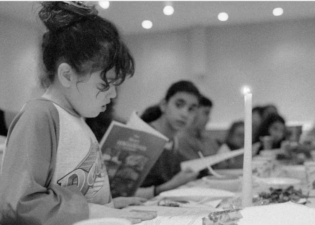 Theresa Smyth Reads The Blessing Of The Candles At The Model Seder At Temple Emanu-El, 1998.