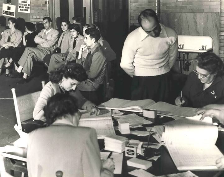 Staten Islanders Register To Vote At P.s. 39, Arrochar, For The 1952 Presidential Election, 1952.