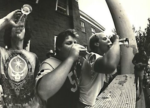 &Amp;Quot;Slim&Amp;Quot; Jim Hayes Successfully Defended His Title As Beer Drinking Champ Against Challengers At The Richmond County Fair, 1983.