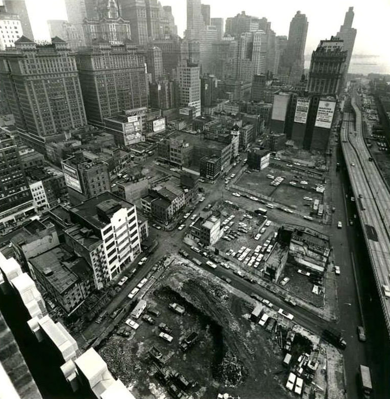 Construction Of The World Trade Center, 1966.