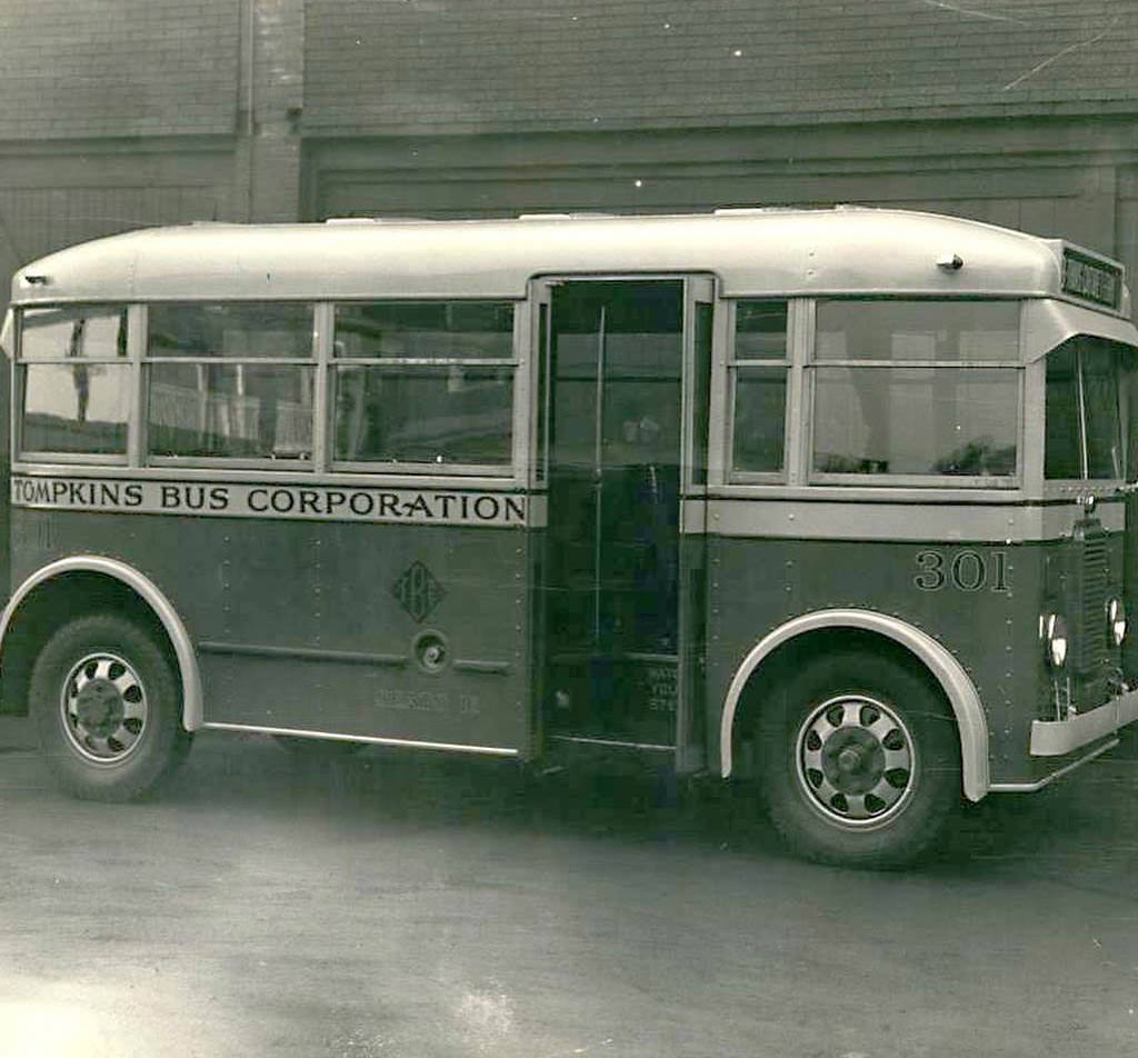 The Tompkins Bus Corporation, A Gasoline Bus Operating Company Formed In 1925 On Staten Island, Replaced Streetcar And Trolleybus Routes And Formed New Ones, 1925.