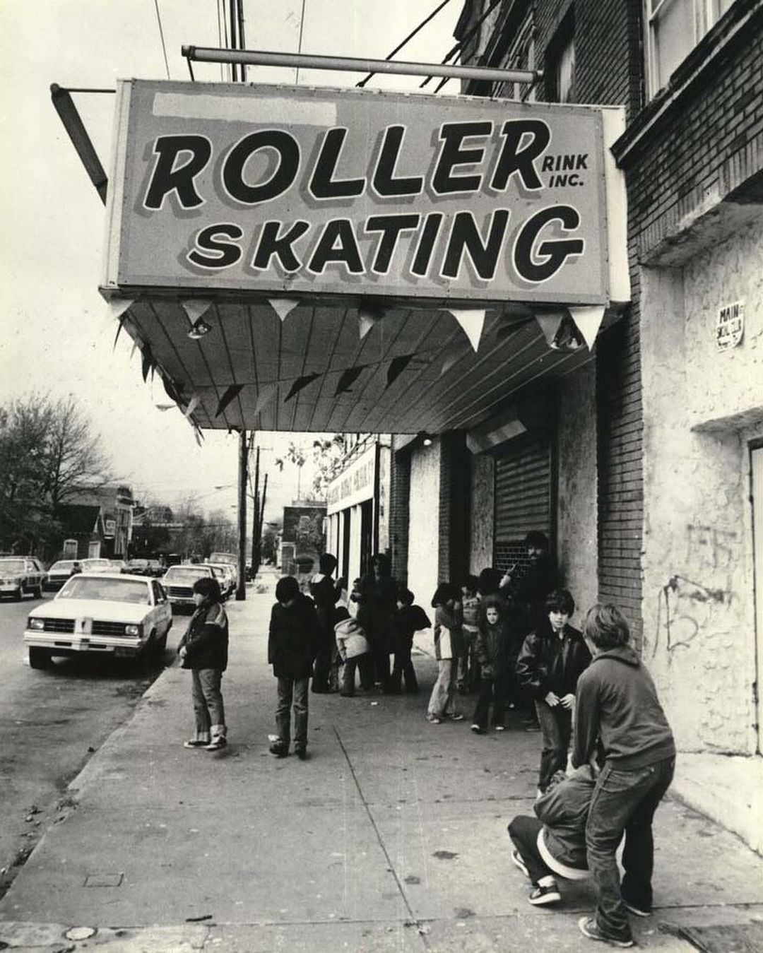 Waiting For The Skating Rink On Main Street To Open In 1979, And The Rink In 1989; What Was Your Favorite Roller Skating Rink?, 1989.
