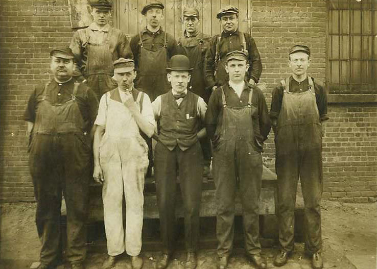 American Dock Co. Gang, Including Red, Peewee, Ernie &Amp;Quot;Supt&Amp;Quot;, Bud, Dennis, And Jake, 1916.