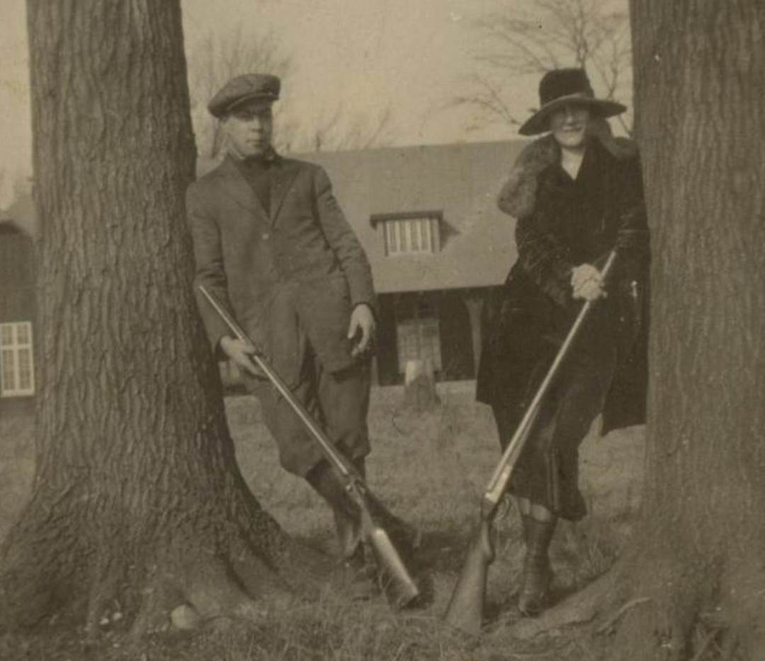 William And Ethel Brown At Camp Pratt, Later Known As Camp St. Edward; The Property Is Now St. Edwards Pointe, 1920S.