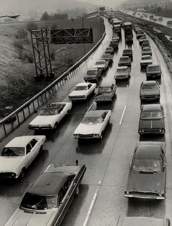 A Typical Day On The Staten Island Expressway, Guessed To Be 1972.